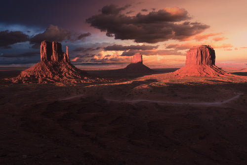 Sunset over Monument Valley